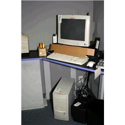 PC, monitor and speakers