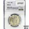 Image 1 : 1935 Walking Liberty Half Dollar NGC MS63