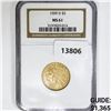 Image 1 : 1909-D $5 Gold Half Eagle NGC MS61