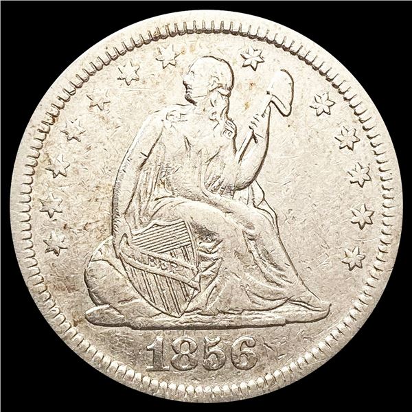 1856 Seated Liberty Quarter NEARLY UNCIRCULATED