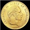 Image 1 : 1873 Denmark .2593oz Gold 20 Kroner UNCIRCULATED