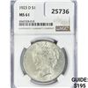 Image 1 : 1923-D Silver Peace Dollar NGC MS61