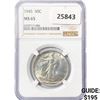 Image 1 : 1945 Walking Liberty Half Dollar NGC MS65