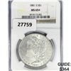 Image 1 : 1881-S Morgan Silver Dollar NGC MS65+