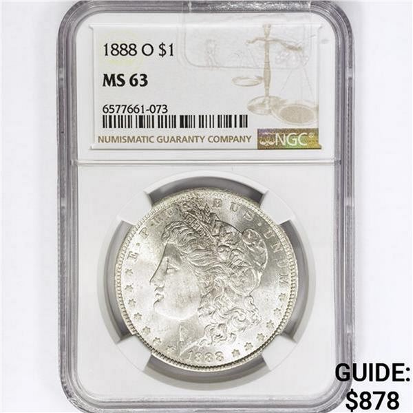 1880-O Morgan Silver Dollar NGC MS63