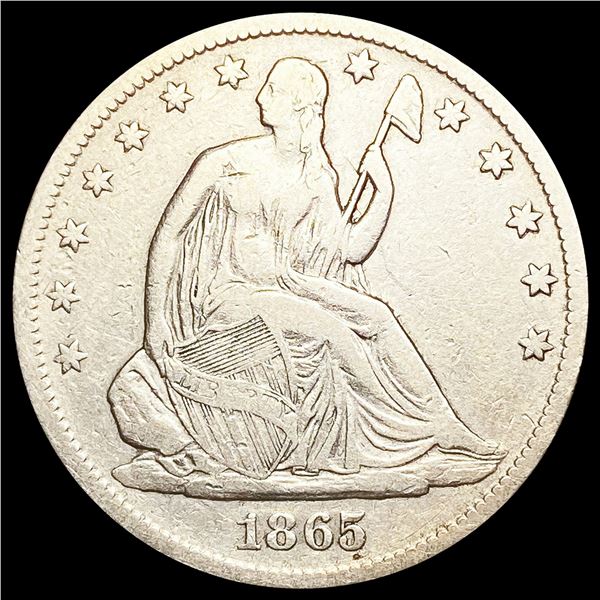 1865-S Seated Liberty Half Dollar ABOUT UNCIRCULAT