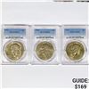 Image 1 : 1974 Set (3) Eisenhower Silver Dollars PCGS MS65