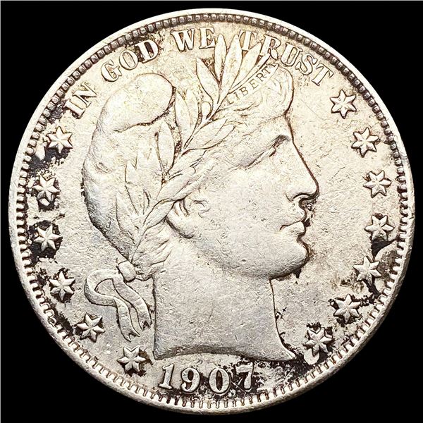 1907-S Barber Half Dollar CLOSELY UNCIRCULATED