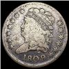 Image 1 : 1809 9/Invo 9 Classic Head Half Cent NICELY CIRCUL