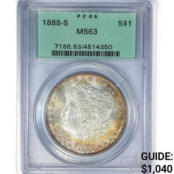 1888-S Morgan Silver Dollar PCGS MS63