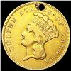 Image 1 : 1857-S $3 Gold Piece ABOUT UNCIRCULATED