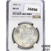 Image 1 : 1890 Morgan Silver Dollar NGC MS62