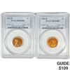 Image 1 : 1950-D Set (2) Wheat Cent PCGS MS66 RD