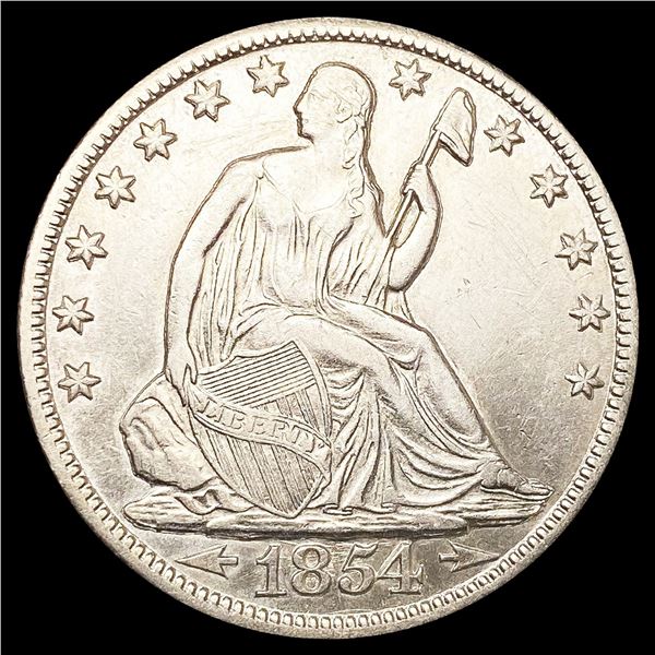 1854-O Seated Liberty Half Dollar CLOSELY UNCIRCUL