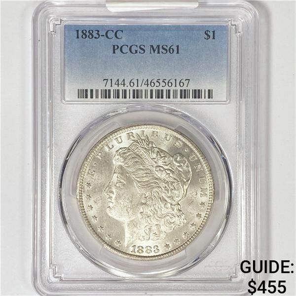 1883-CC Morgan Silver Dollar PCGS MS61