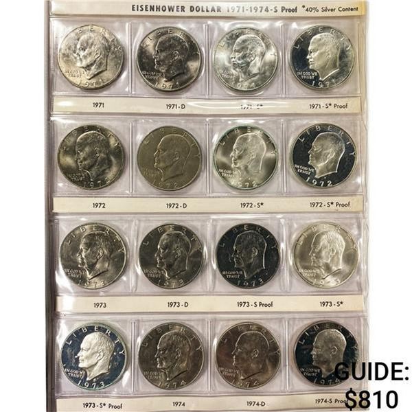 1971-1987 Silver Dollar Book (47 Coins)