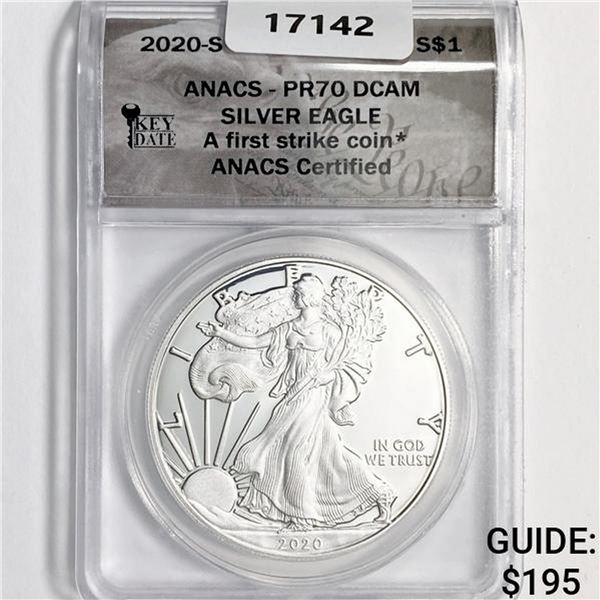 2020-S American Silver Eagle ANACS PR70 DCAM