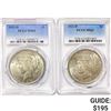 Image 1 : 1922-D Set (2) Silver Peace Dollar PCGS MS61