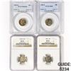 Image 1 : (4) American Dimes PCGS,NGC MS 1943-1960