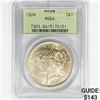 Image 1 : 1924 Silver Peace Dollar PCGS MS64