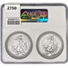 Image 2 : 2023 G.Britain Silv. 2P Set-FR NGC MS69 QEII & K.
