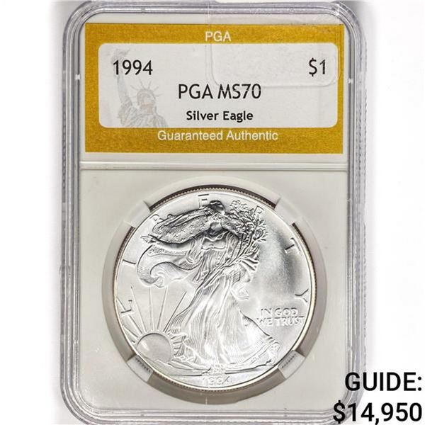 1994 American Silver Eagle PGA MS70