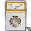 Image 1 : 1917-D Standing Liberty Quarter PGA M64 FH, Ty 1