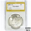 Image 1 : 1883-CC Morgan Silver Dollar PGA MS65