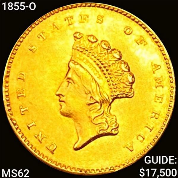 1855-O Rare Gold Dollar UNCIRCULATED