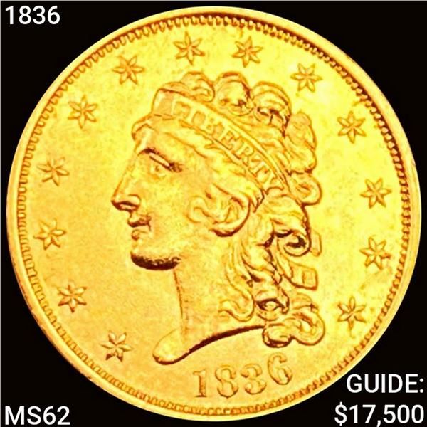 1836 $2.50 Gold Quarter Eagle UNCIRCULATED