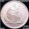 Image 1 : 1839 Seated Liberty Half Dollar CLOSELY UNCIRCULAT
