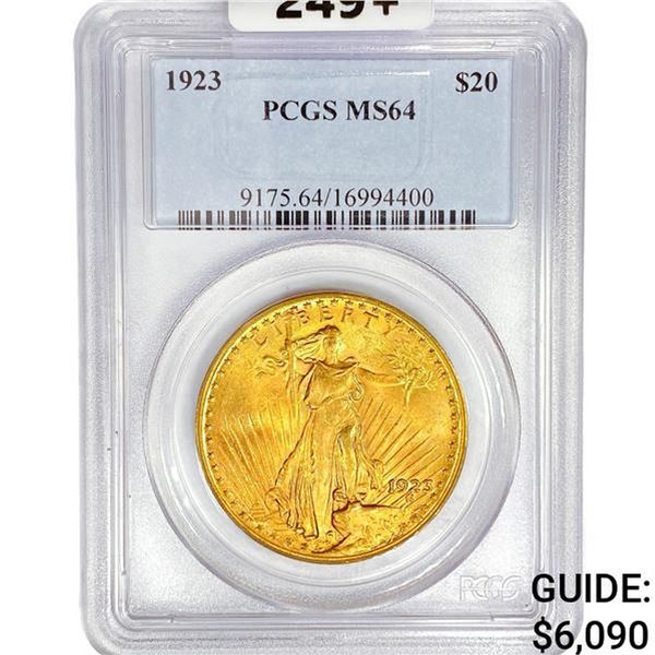 1923 $20 Gold Double Eagle PCGS MS64