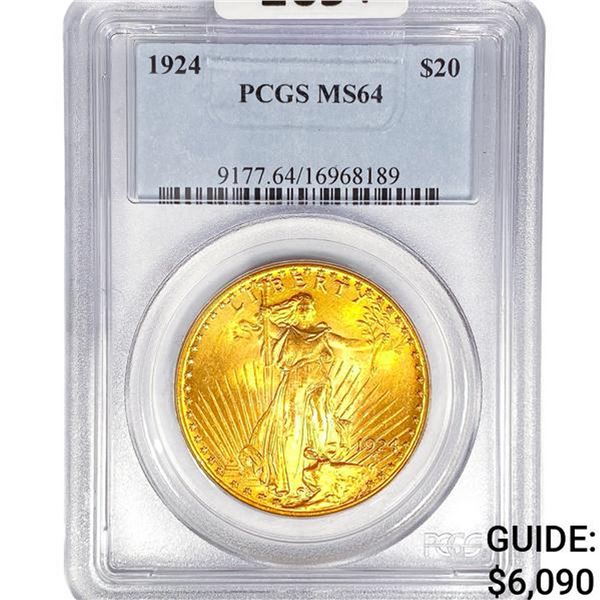 1924 $20 Gold Double Eagle PCGS MS64