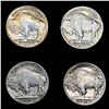 Image 2 : (4) Buffalo Nickels (1915, 1919, 1937-D, 1938-D) H