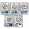 Image 2 : 1948-1954 Set (5) Franklin Half Dollar ICG MS