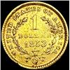 Image 2 : 1853-O Rare Gold Dollar CLOSELY UNCIRCULATED