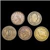 Image 1 : (5) 1863 Civil War Tokens NICELY CIRCULATED