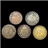 Image 2 : (5) 1863 Civil War Tokens NICELY CIRCULATED