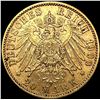 Image 2 : 1900 Bavaria .2305oz Gold 20 Mark CLOSELY UNCIRCUL