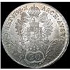 Image 2 : 1792 Austria Silver 20 Kreuzer UNCIRCULATED