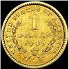 Image 2 : 1849 Rare Gold Dollar CLOSELY UNCIRCULATED