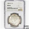 Image 1 : 1884-CC Morgan Silver Dollar NGC MS66