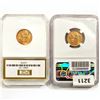 Image 2 : (2) Wheat Cents NGC,PCI MSRD, Red 1941-1947