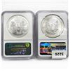 Image 2 : (2) American Silver Eagle NGC MS69 1995-2008