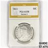 Image 1 : 1823 Ptchd 3 Capped Bust Half Dollar PGA AU58