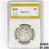 Image 1 : 1840 Seated Liberty Half Dollar PGA F12