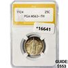 Image 1 : 1924 Standing Liberty Quarter PGA MS63+ FH
