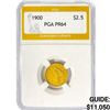 Image 1 : 1900 $2.50 Gold Quarter Eagle PGA PR64