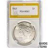 Image 1 : 1927 Silver Peace Dollar PGA MS63
