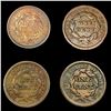 Image 2 : (4) US Large Cents (1843, 1844, (2) 1851) NICELY C